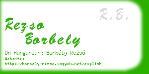 rezso borbely business card
