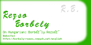 rezso borbely business card